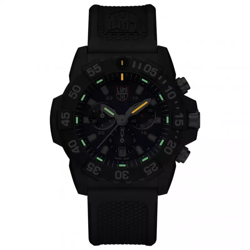 Luminox Navy SEAL Chronograph 3580 Series vīriešu pulkstenis XS.3583 45mm Carbonox melna gumija