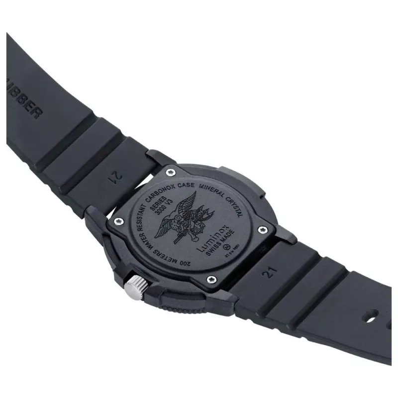 Luminox Navy SEAL Colormark 3000 Series vīriešu pulkstenis XS.3005.F 43mm melns gumijas