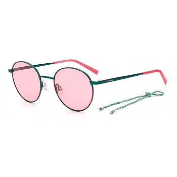 M MISSONI Sieviešu saulesbrilles MMI0020SIWB Kvadrātveida Acetāta Melns Rāmis Pelēkas Lēcas 51mm