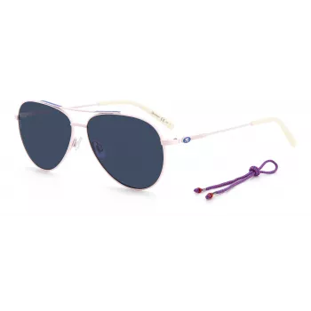 M MISSONI Sieviešu saulesbrilles MMI0078S3ZJ - Melns acetāta rāmis, Pelēkas gradienta polikarbonāta lēcas, 58/13/145 mm