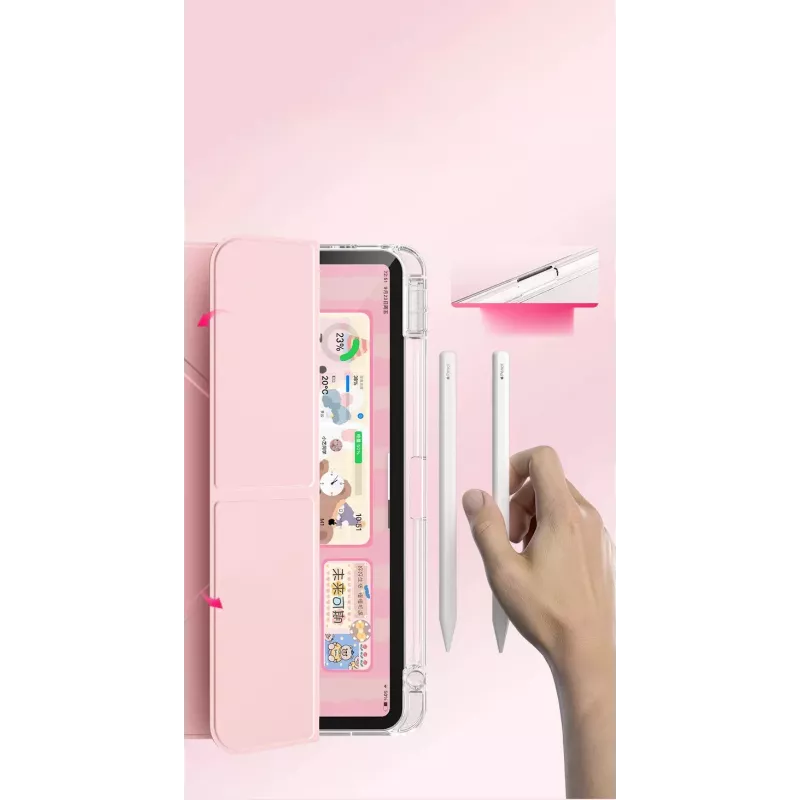 MACHINO TAB Case for iPad Pro 2/3/4 11 2020/2021/2022 and iPad Air 4/5 10.9 and iPad Air 11 (2024) Pink