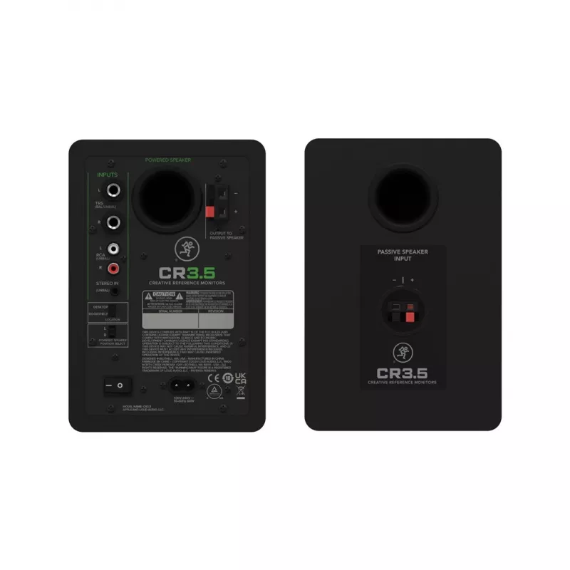 Mackie CR3.5 3,5 collu aktīvie studiju monitori (pāris) - 50W D klase, zīda kupola tweeter, pilnkoka MDF