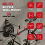 MACLEAN MC-172 Horizontāls pie sienas montējams velosipēdu statīvs, tērauds, 30 kg slodze, regulējams leņķis, salokāms, melns