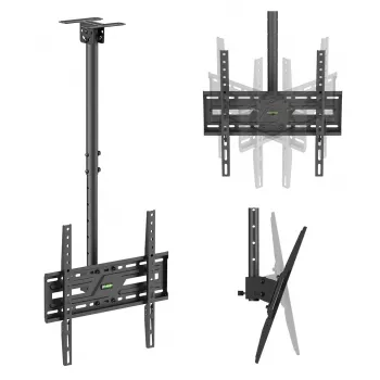 MACLEAN MC-175 griestu stiprinājums 37–75 collu televizoriem, 50 kg, VESA 400x400, melns