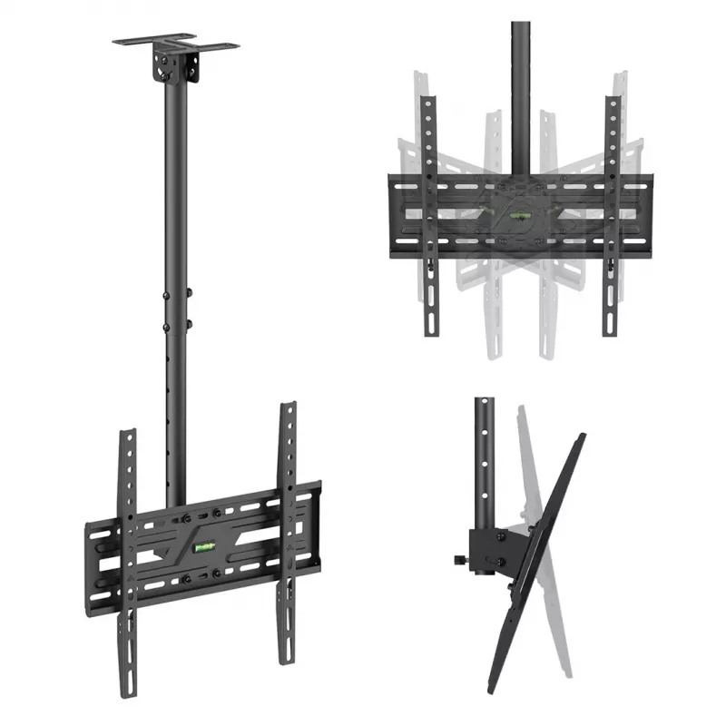 MACLEAN MC-175 griestu stiprinājums 37–75 collu televizoriem, 50 kg, VESA 400x400, melns