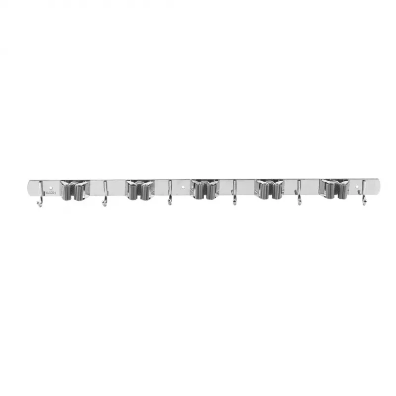 Maclean MC-185 Sienas stiprinājuma instrumentu organizators dārza instrumentiem un mopiem, tērauds, 60 cm, 20 kg slodze, ar āķiem