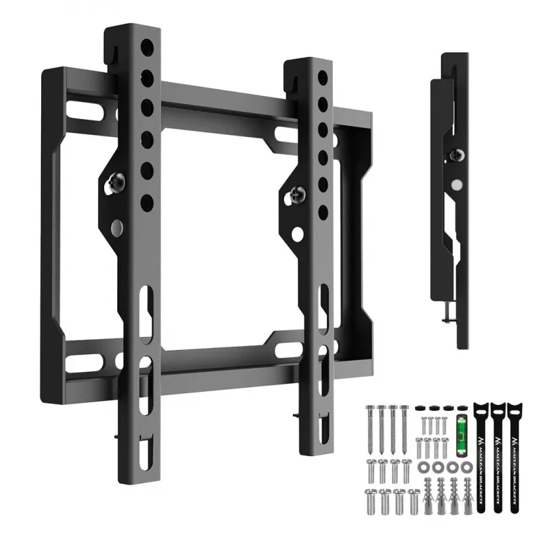 MACLEAN MC-186 Slīpais TV sienas stiprinājums 13-43 inch ekrāniem, VESA 200x200, 45 kg, melns