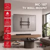 MACLEAN MC-187 Slīpais TV sienas stiprinājums 32–75 collu ekrāniem, VESA līdz 400x400, 45 kg, melns