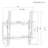 MACLEAN MC-187 Slīpais TV sienas stiprinājums 32–75 collu ekrāniem, VESA līdz 400x400, 45 kg, melns