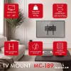 MACLEAN MC-189 Slīps TV sienas stiprinājums 13-43 collu ekrāniem, VESA 200x200, 45 kg, melns