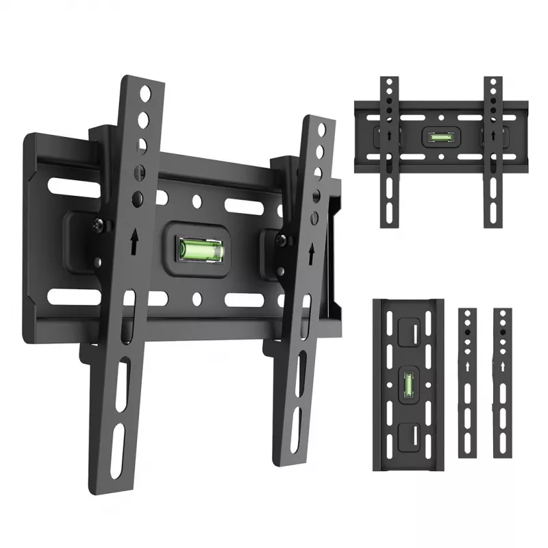 MACLEAN MC-189 Slīps TV sienas stiprinājums 13-43 collu ekrāniem, VESA 200x200, 45 kg, melns