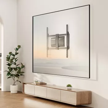 MACLEAN MC-881 N Fiksēts TV sienas stiprinājums 37-90 collu ekrāniem, VESA līdz 600x400, 65 kg slodze, melns
