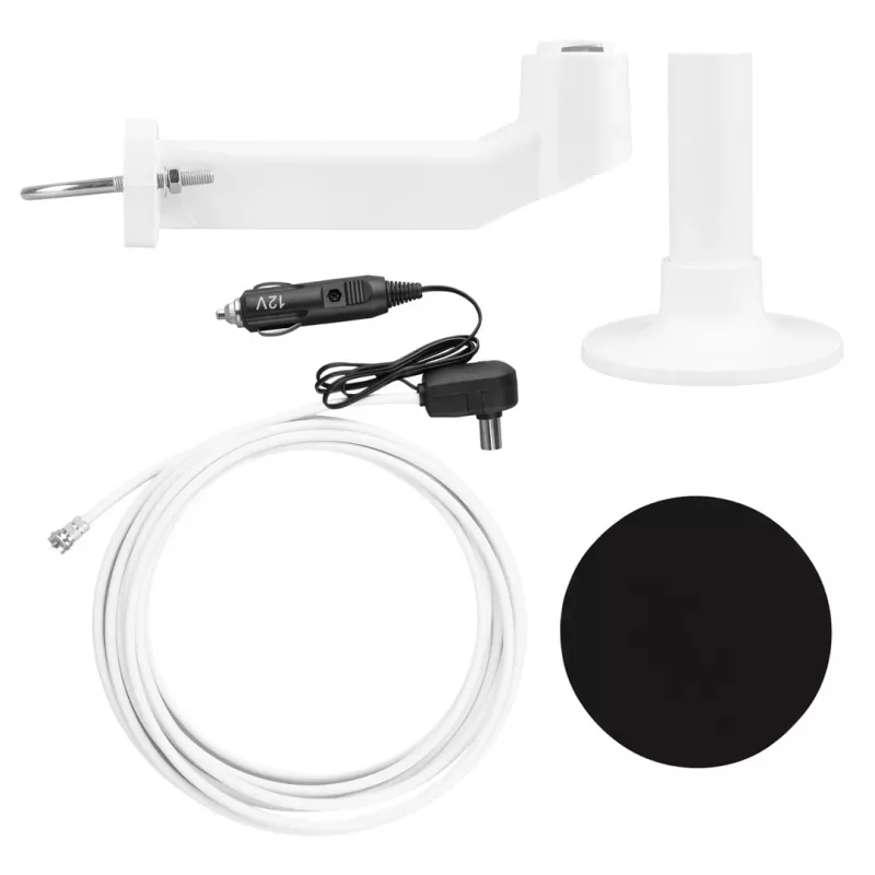 Maclean MCTV-103 aktīva daudzvirzienu DVB-T/T2 HEVC antena kemperim, 12V