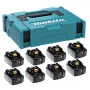 Makita 18V 6.0Ah litija jonu akumulators BL1860B, 8 gab. iepakojums