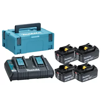 Makita 197970-3 18V LXT litija-jonu bezvadu instrumentu akumulatora un lādētāja komplekts (5.0Ah, BL1850B, DC18RC)