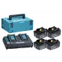 Makita 197970-3 18V LXT litija-jonu bezvadu instrumentu akumulatora un lādētāja komplekts (5.0Ah, BL1850B, DC18RC)