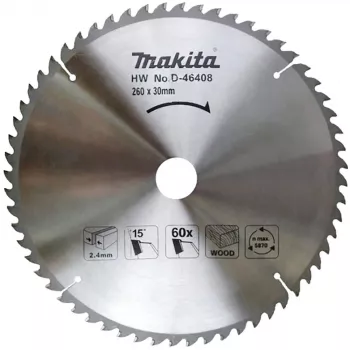 Makita D-46408 Ripzāģa asmens 190mm 40 zobi TCT ATB Smalka griešana Makforce