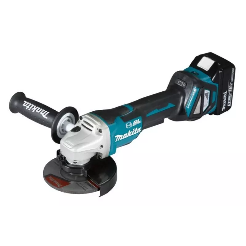 Makita DGA518RTJU Bezvada leņķa slīpmašīna 125 mm 8500 RPM 18V 5.0Ah Li-Ion