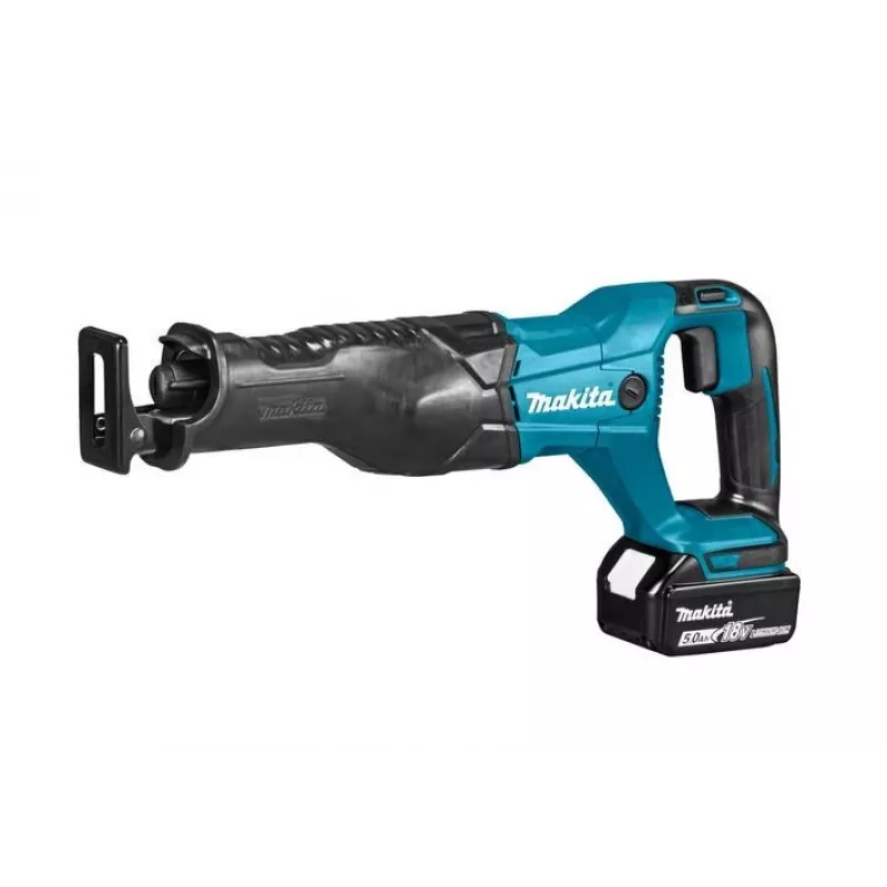 MAKITA DJR186RTE 18V LXT bezsuku zāģis ar 2x 5.0Ah akumulatoriem, ātro lādētāju un Makpac futrāli