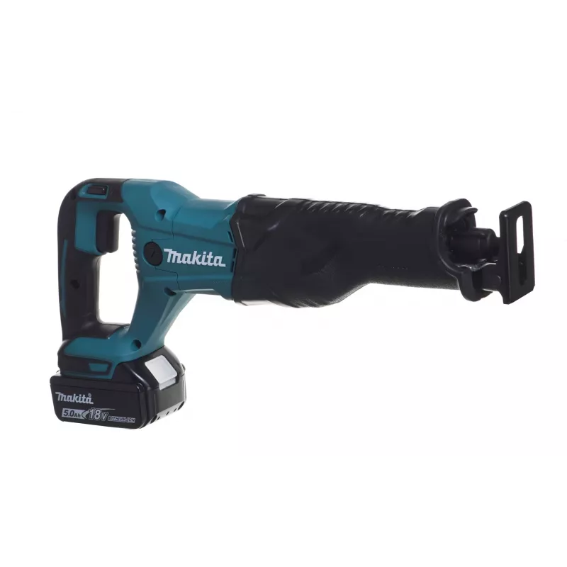 MAKITA DJR186RTE 18V LXT bezsuku zāģis ar 2x 5.0Ah akumulatoriem, ātro lādētāju un Makpac futrāli