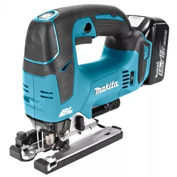 Makita DJV182RTJ 18V LXT Bezsuku finierzāģa komplekts ar 2x5.0Ah akumulatoriem, lādētāju un maciņu