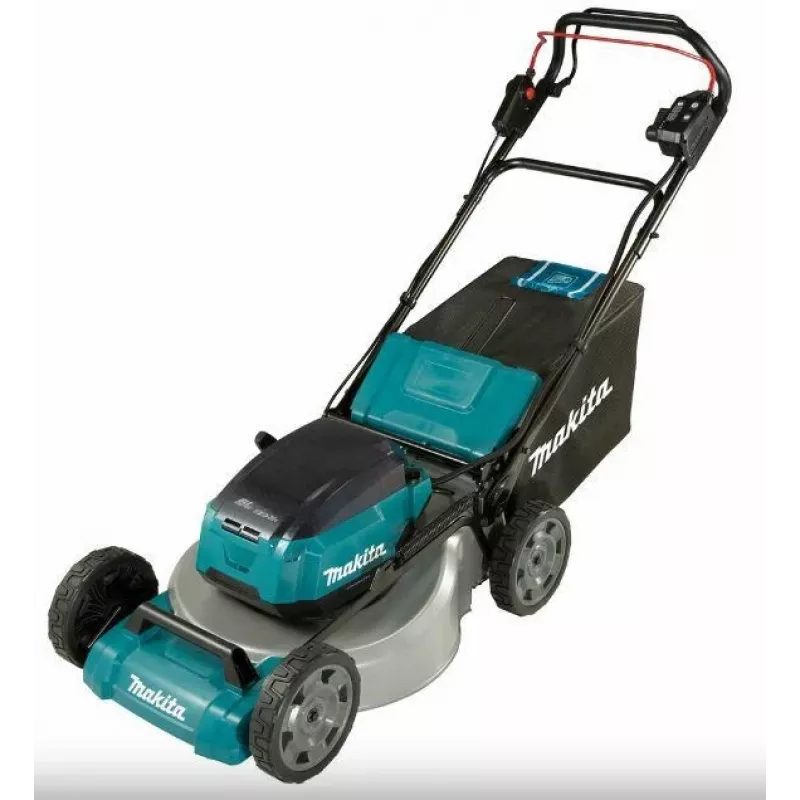 Makita DLM465PT4 36V (2x18V) LXT Bezsuku stūmējzāles pļāvējs 46cm ar 4x5.0Ah akumulatoriem un dubultlādētāju