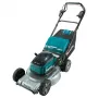 Makita DLM533PT4 zāles pļāvējs, aizmugures stumšanas zāles pļāvējs, akumulatora, melns, zils, pelēks