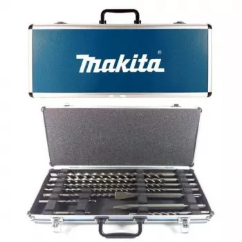 MAKITA SDS-Plus urbju un kaltu komplekts 10 daļas alumīnija korpusā D-42385