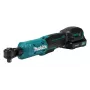 Makita WR100DSA 12V CXT bezvadu sprūdrata uzgriežņu atslēga komplekts 1/4 collu un 3/8 collu piedziņa, 47.5 Nm, 2.0Ah akumulators, lādētājs, LED gaisma