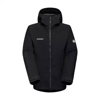 Mammut Crater IV HS vīriešu jaka ar kapuci melna - GORE-TEX 3L ūdensnecaurlaidīgs apvalks