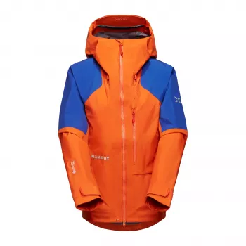 Mammut Nordwand Advanced HS sieviešu jaka ar kapuci Eiger Orange-Eiger Blue