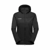 Mammut Ultimate VIII SO Hooded sieviešu softshell jaka ar kapuci, melna