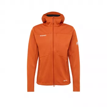 Mammut Ultimate VIII SO Hooded vīriešu softshell jaka – GORE-TEX Infinium Windstopper, Autumn Larice