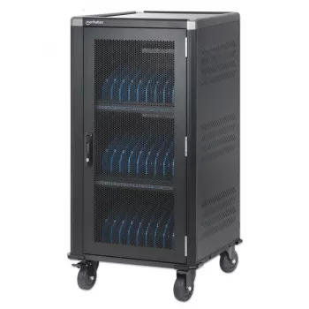 MANHATTAN Uzlādes skapis 30 klēpjdatoriem 30x USB-C 65W Power Delivery