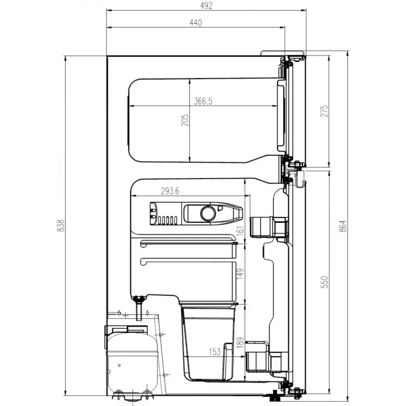 Manta MM545DBK Ledusskapis 88L Melns