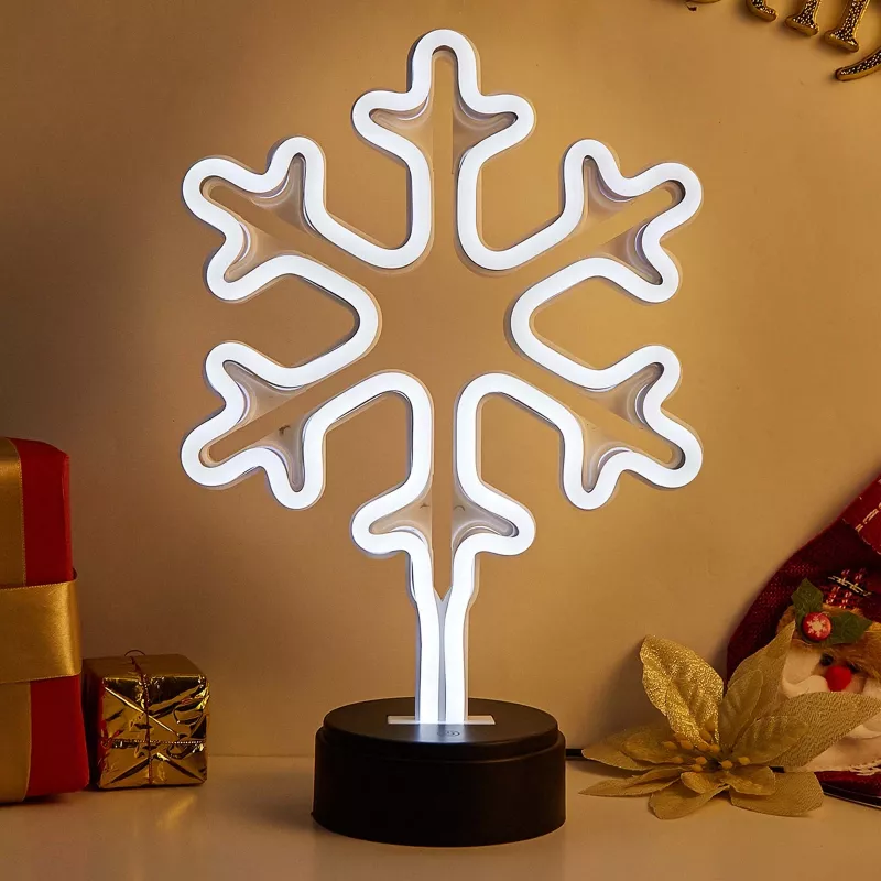 Manta SNL84WH LED Sniegpārslas Dekoratīvā Lampa, Vēsi Balta, Ar Bateriju, Piekarināma, Plastmasa, Balta, 200 mm