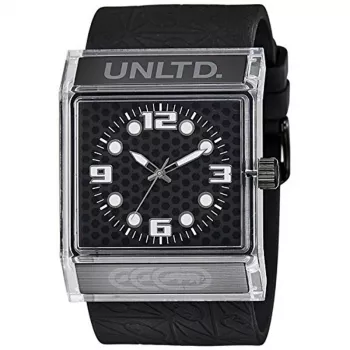 Marc Ecko vīriešu kvarca analogais pulkstenis E08513G6 44mm melns ciparnīca silikona siksniņa