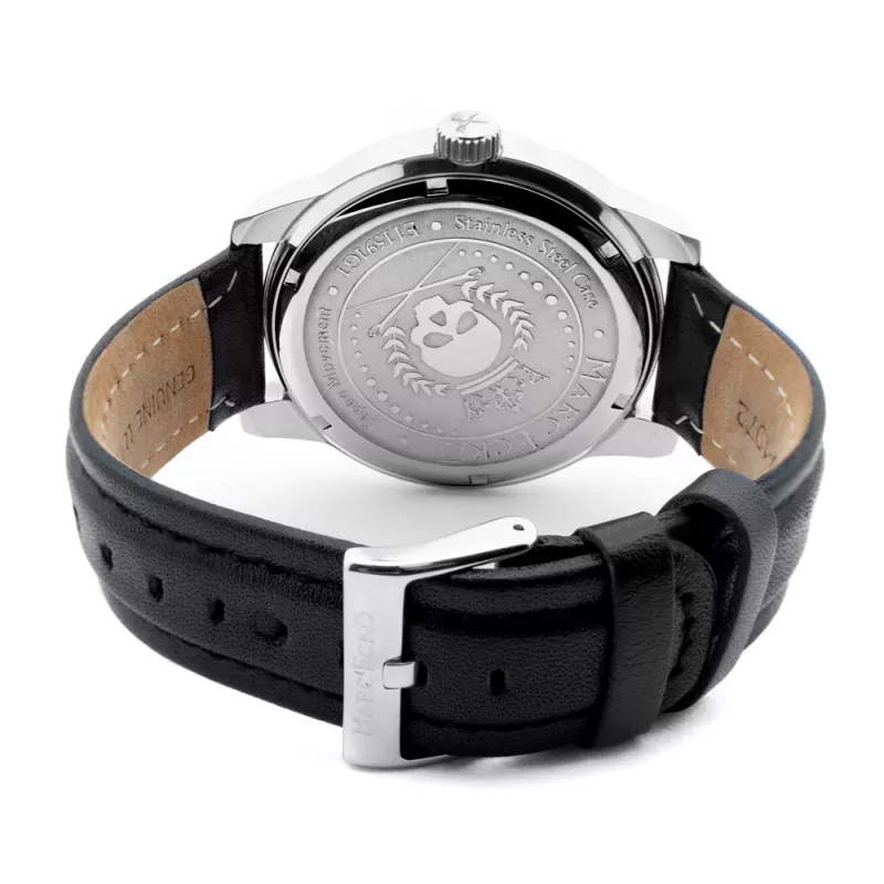 MARC ECKO Vīriešu Nerūsējošā tērauda pulkstenis E11591G1 - 45mm Kvarca analogs melns ciparnīca sudraba aproce