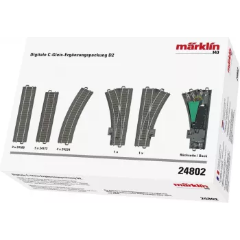 Märklin 24802 H0 C-Gleis izliektais sliežu posms R2 15° (1 gab.)