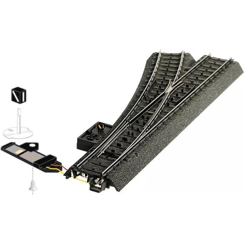 Märklin 74471 H0 C-Track elektriskais pārmijas slēdzis, labais