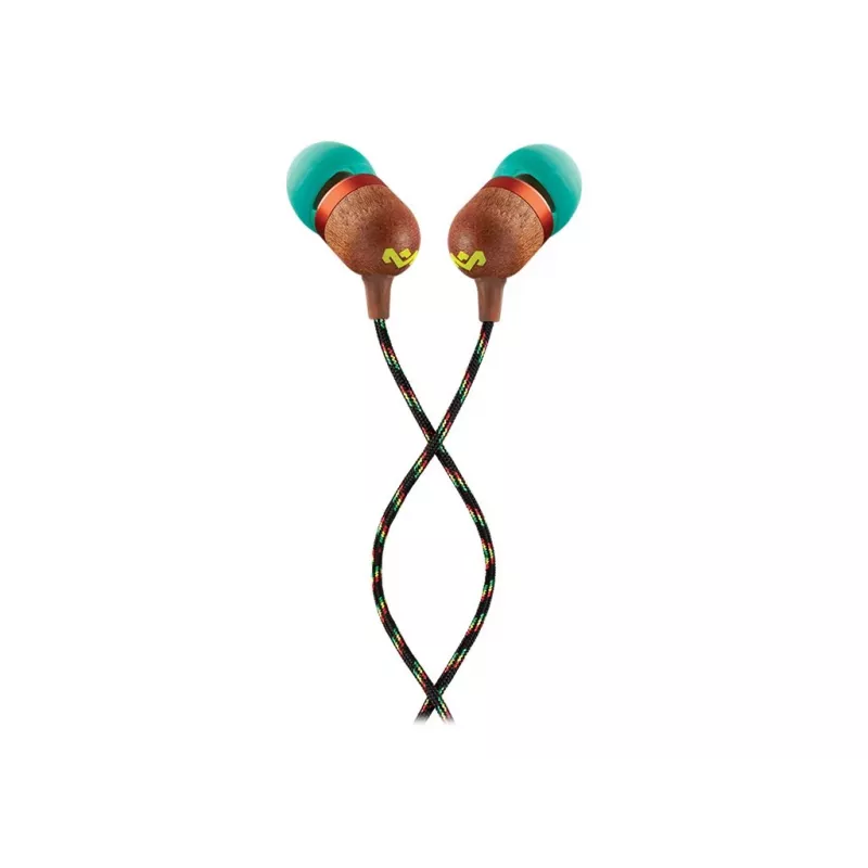 Marley Smile Jamaica In-Ear vadu austiņas ar mikrofonu un USB-C, 9mm draiveri – Rasta (EM-JE042-RA)