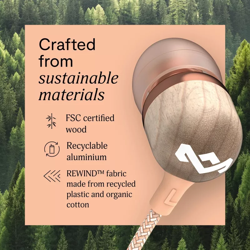 Marley Smile Jamaica vadu austiņas ar mikrofonu USB-C Copper