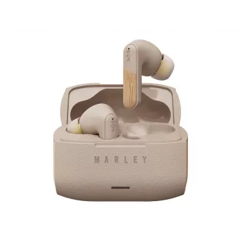 Marley Trenchtown bezvadu austiņas ar hibrīdo ANC, iebūvētu mikrofonu, Bluetooth 5.3, krēmkrāsā