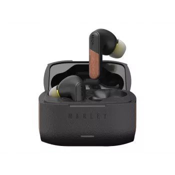 Marley Trenchtown Signature Black bezvadu austiņas ar ANC, Bluetooth 5.2, iebūvētu mikrofonu, 30h akumulatoru, IPX5