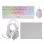 Mars Gaming MCP124PROWFR 4-in-1 Gaming komplekts (tastatūra, pele, austiņas, pelēns paliktnis) Balts