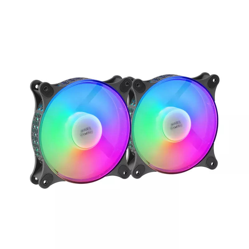 Mars Gaming MF-DUO 2x 120mm ARGB Fan Kit (Black)