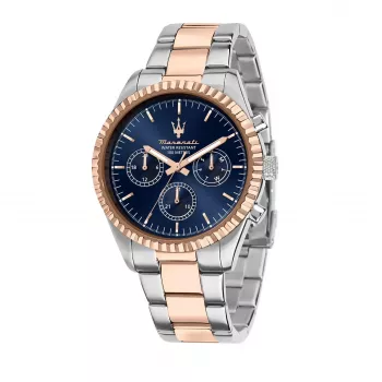 Maserati vīriešu Potenza kvarca analogais pulkstenis R8853100040 43mm melns ciparnīca melna āda