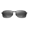 MAUI JIM 797-2M Unisex Cat Eye Saulesbrilles Matēti Melni Neitrāli Pelēki 57mm