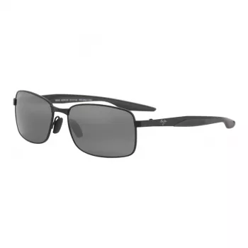 MAUI JIM 797-2M Unisex Cat Eye Saulesbrilles Matēti Melni Neitrāli Pelēki 57mm