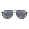 MAUI JIM Vīriešu 728-2M Polarizētas Saulesbrilles - Matēts Melns Rāmis, Neitrāli Pelēka Lēca